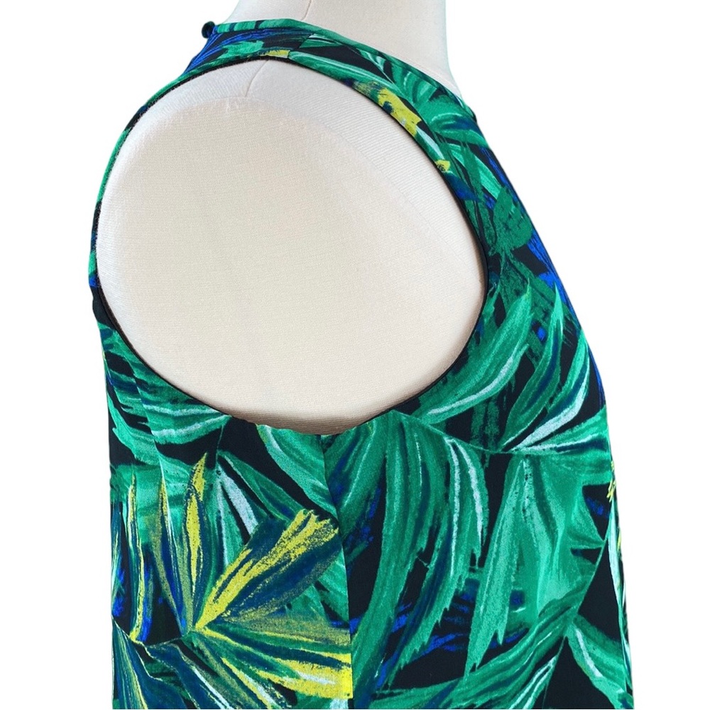 Calvin Klein Tropical Print Sleeveless Shift Dress - Picture 6 of 16